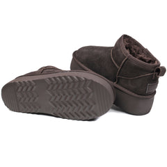 Energy Ghete dama talpa groasa stil UGG  I1250 maro velur ID4376-MAROV