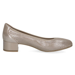 Caprice Pantofi dama perforati 9 22501 44 TAUPE METALIC ID4426-TPEM