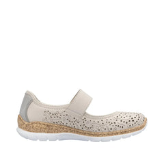 Rieker Pantofi dama perforati N4299 60 bej ID4449-BEJ