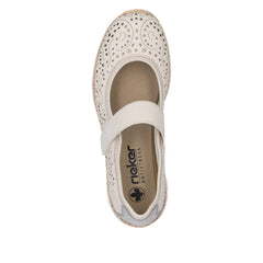 Rieker Pantofi dama perforati N4299 60 bej ID4449-BEJ