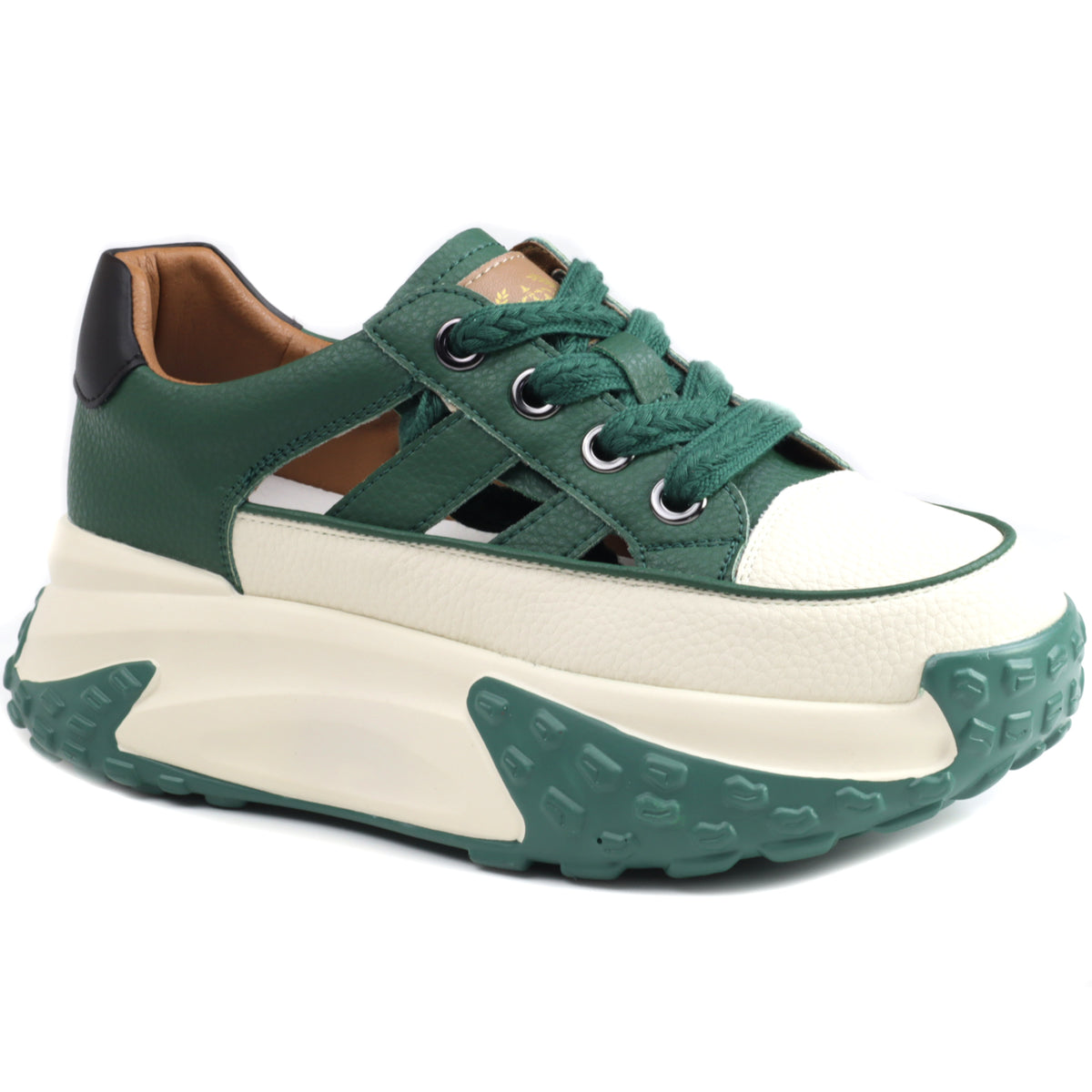 Franco Gerardo Pantofi dama decupati piele naturala 9071 1 GRN ID4467-GRN