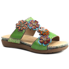 Feeling Papuci dama piele naturala  W2020 3  ID4490-GRN