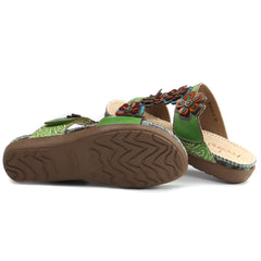 Feeling Papuci dama piele naturala  W2020 3  ID4490-GRN