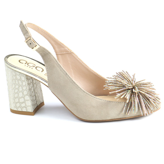 AGA Pantofi dama decupati PFA 1849.2132.1621 bej ID4504-BEJ