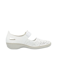 Rieker Pantofi dama perforati 41399 80 alb ID4587-ALB