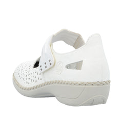Rieker Pantofi dama perforati 41399 80 alb ID4587-ALB