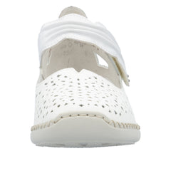 Rieker Pantofi dama perforati 41399 80 alb ID4587-ALB
