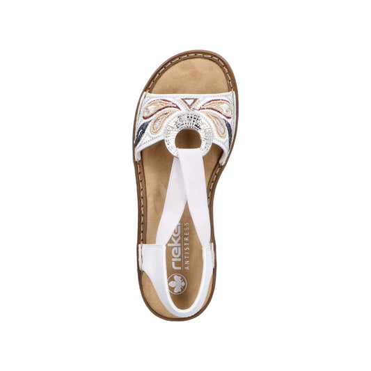Rieker Sandale dama 608B4 80 alb ID4597-ALB
