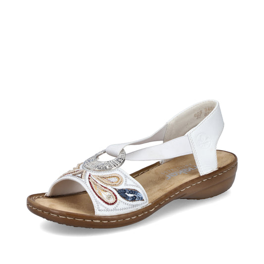 Rieker Sandale dama 608B4 80 alb ID4597-ALB