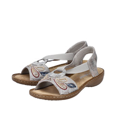 Rieker Sandale dama 608B4 90 roz metalizat ID4598-ROZM