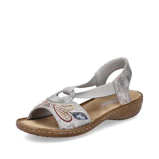 Rieker Sandale dama 608B4 90 roz metalizat ID4598-ROZM