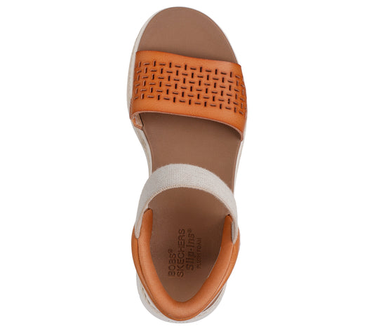 Skechers Sandale dama Slip Ins BOBS SUN RAY STEP ASIDE 114415 LUGGAGE ID4646-LUG