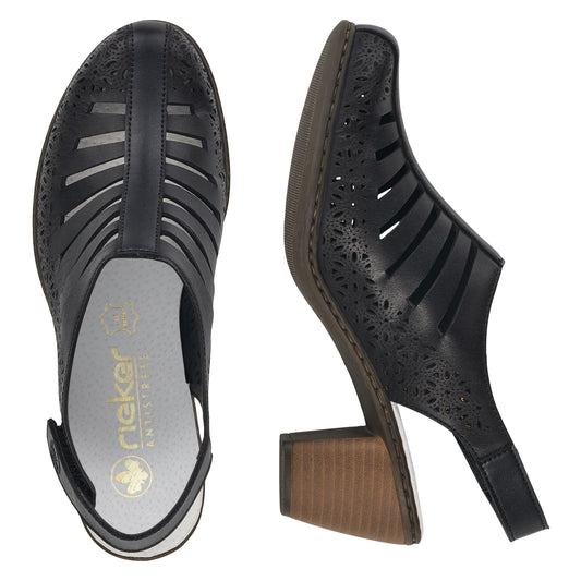 Rieker Pantofi dama decupati 40959 00 negru ID4688-NG