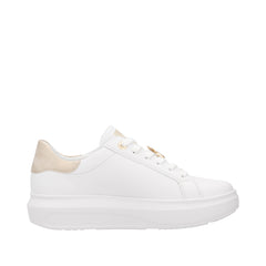 Rieker Sneakers dama W1202 82 WHITE/GOLD ID4701-WHGD