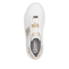 Rieker Sneakers dama W1202 82 WHITE/GOLD ID4701-WHGD