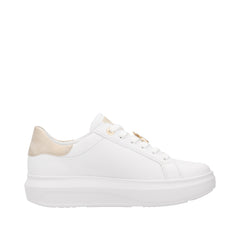 Rieker Sneakers dama W1202 82 WHITE/GOLD ID4701-WHGD