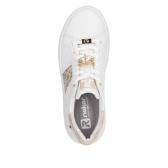 Rieker Sneakers dama W1202 82 WHITE/GOLD ID4701-WHGD