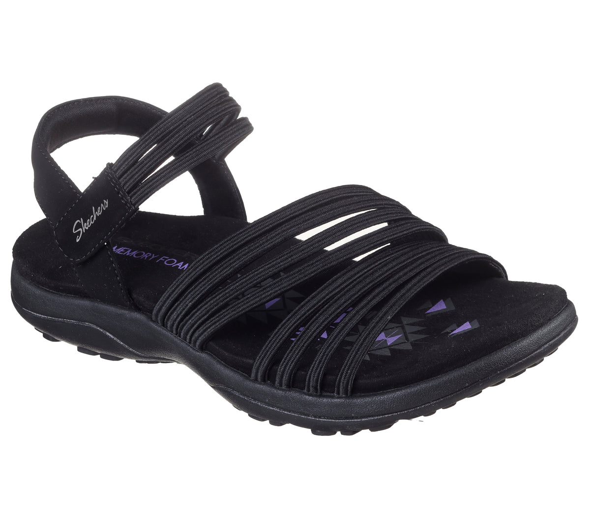 Skechers Sandale dama REGGAE SLIM COFFEE RUN 163573 BBK ID4738-BBK