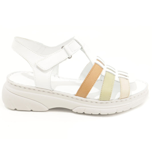 Anna Viotti Sandale dama D60 336 alb+multicolor ID4798-ALB.MCL