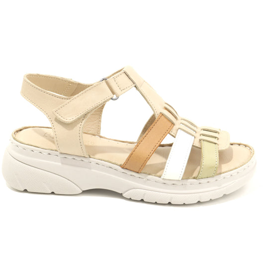 Anna Viotti Sandale dama D60 336 bej multicolor ID4798-BEJMLT