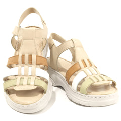 Anna Viotti Sandale dama D60 336 bej multicolor ID4798-BEJMLT