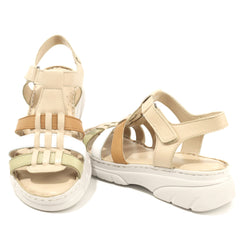 Anna Viotti Sandale dama D60 336 bej multicolor ID4798-BEJMLT