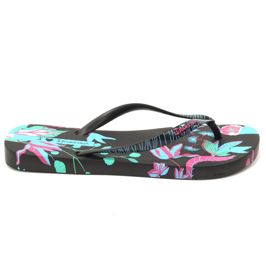 Ipanema Slapi dama Flower Bomb 26890 AE067 BLACK/BLUE/PINK ID4828-BKBLPK