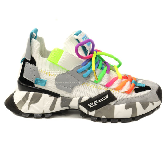 GRYXX Pantofi dama 4S18159W PDPD 13 Z WHITE/MULTICOLOR ID4852-WMLT