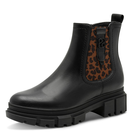 s.Oliver Ghete dama 5 25402 41 BLACK/LEOPARD ID4867-BKLEO
