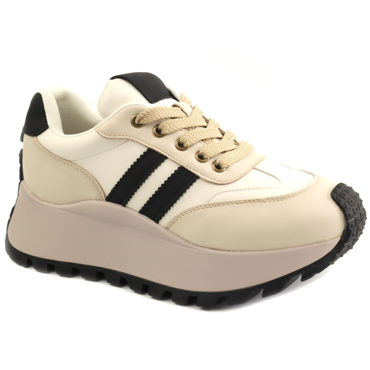 Feeling Pantofi dama sport piele naturala 25110 BEIGE ID4906-BEIGE