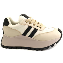Feeling Pantofi dama sport piele naturala 25110 BEIGE ID4906-BEIGE