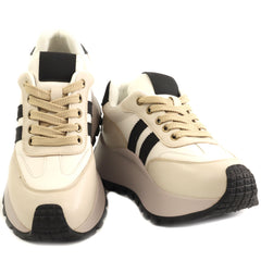 Feeling Pantofi dama sport piele naturala 25110 BEIGE ID4906-BEIGE