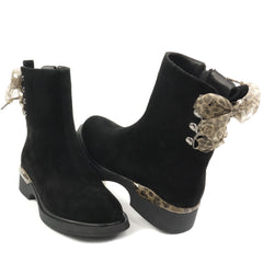 Fiore Fino Ghete dama 2601280 negru velur ID4965-NGV