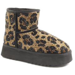 Alma En Pena Ghete dama stil UGG I251437 BLACK/LEOPARD ID4973-BKLEO