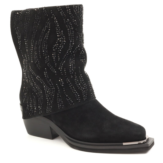 Alma En Pena Ghete ciocate dama I250964 negru velur ID4976-NGV