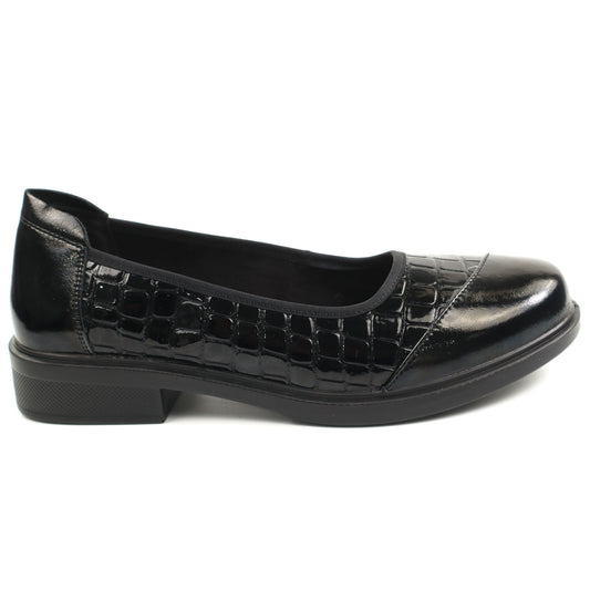 Pass Collection Pantofi dama X4X470007A 01 O negru croco lac ID5105-NGCRL