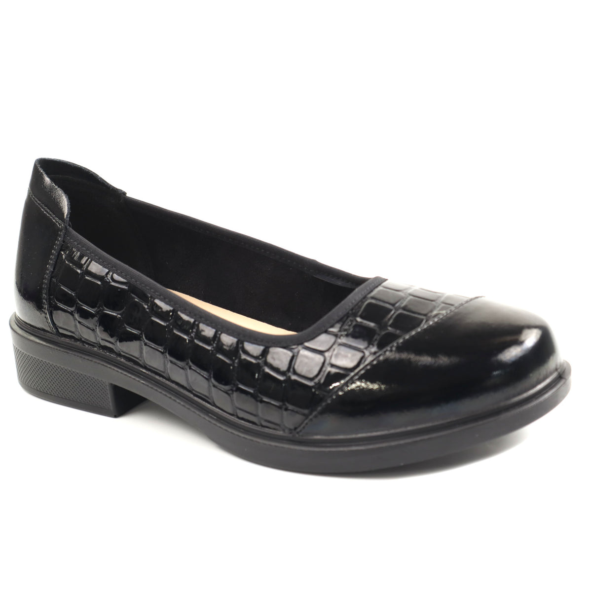 Pass Collection Pantofi dama X4X470007A 01 O negru croco lac ID5105-NGCRL