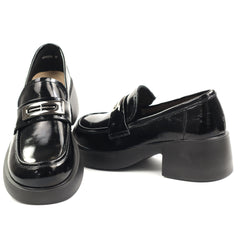 Pass Collection Pantofi dama X4X470009A 01 L negru lac ID5107-NGL