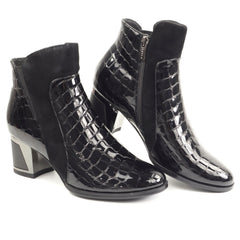 Epica Ghete dama JG8313 4 735 01 O negru croco lac ID5121-NGCRL