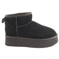 Anna Viotti Ghete dama Water Resistant, stil UGG D113 MORES DB MINI negru velur ID5140-NGV
