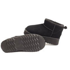 Anna Viotti Ghete dama Water Resistant, stil UGG D113 MORES DB MINI negru velur ID5140-NGV