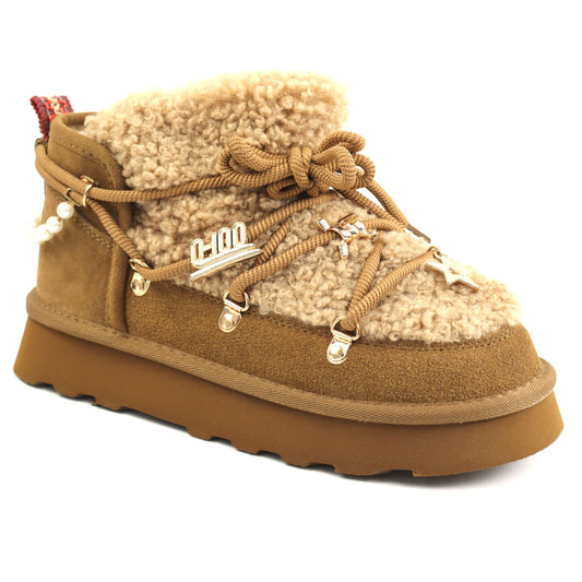 O-JOO Ghete dama stil UGG OL52503A TOBACCO ID5146-TOBA