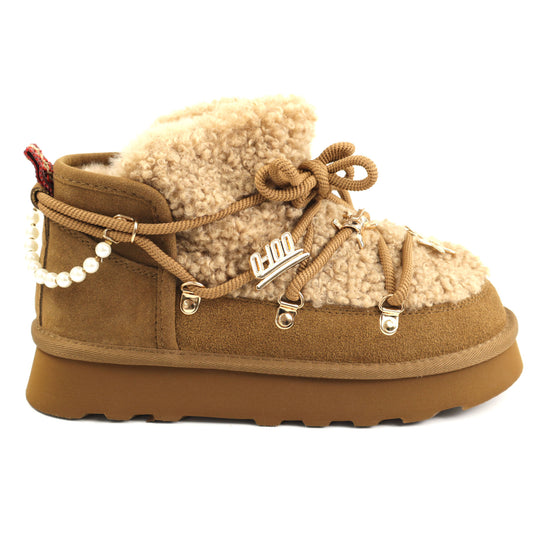 O-JOO Ghete dama stil UGG OL52503A TOBACCO ID5146-TOBA