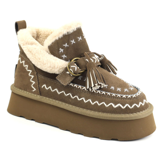 O-JOO Ghete dama stil UGG OL52505A GRAY ID5147-GRY