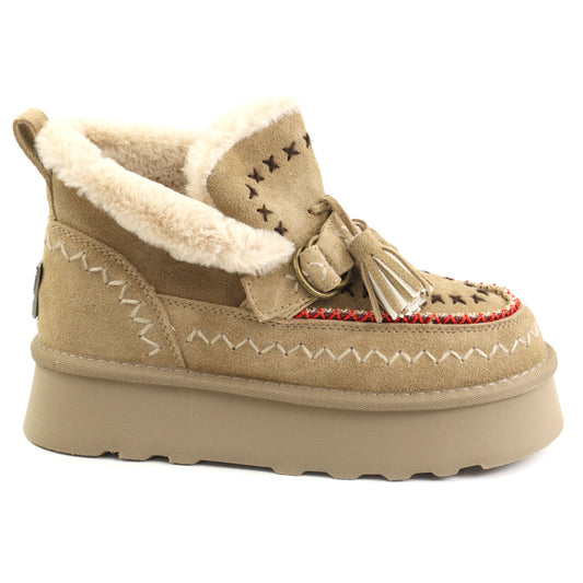 O-JOO Ghete dama stil UGG OL52505A TAUPE ID5147-TPE