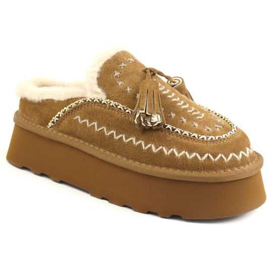 O-JOO Saboti dama stil UGG OL52506A TOBACCO ID5148-TOBA