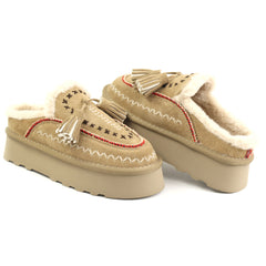 O-JOO Saboti dama stil UGG OL52506A TAUPE ID5148-TPE