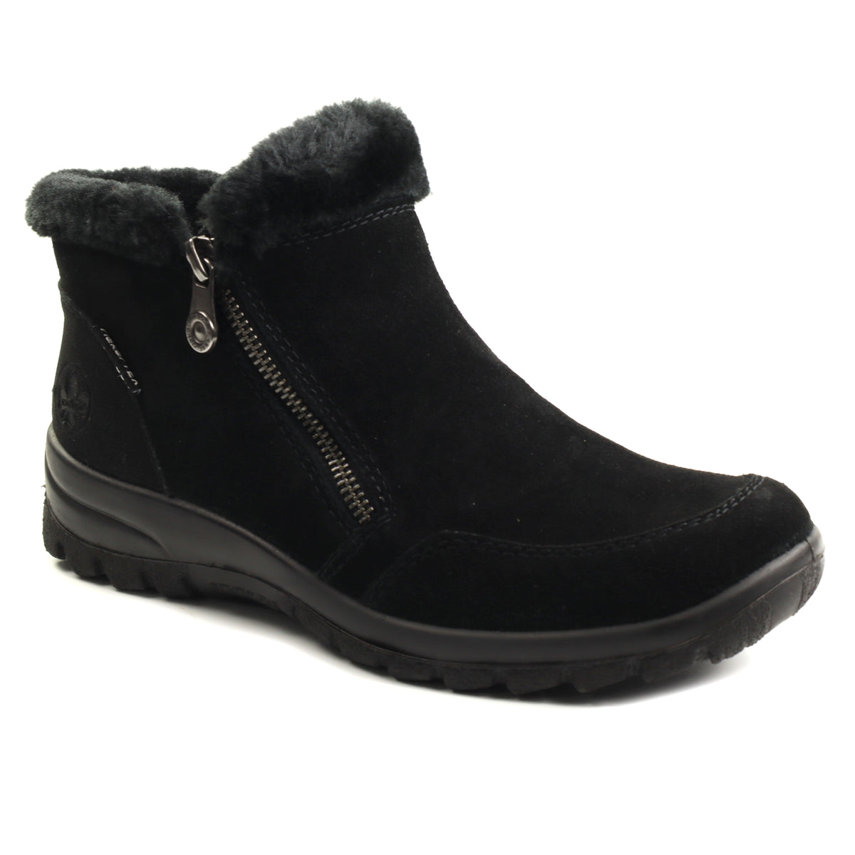 Rieker Ghete dama piele intoarsa, naturala L7188 00 negru velur ID5193-NGV