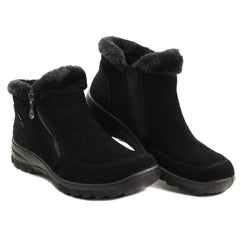 Rieker Ghete dama piele intoarsa, naturala L7188 00 negru velur ID5193-NGV