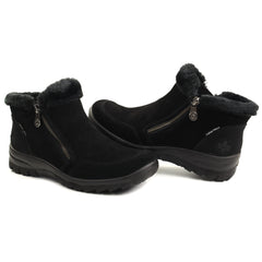 Rieker Ghete dama piele intoarsa, naturala L7188 00 negru velur ID5193-NGV